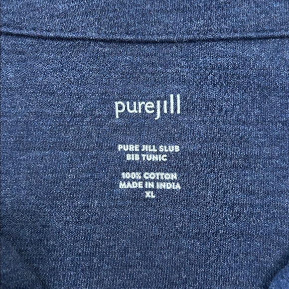 Pure Jill J. Jill‎ Heather Blue Cotton Bib Tunic XL 3/4 Sleeve Comfortcore
Z - Picture 5 of 13
